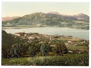 Eine alte Ansicht des Kloster Tegernsee