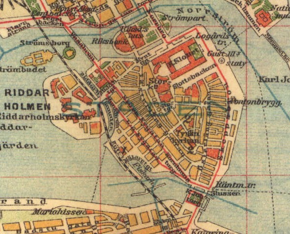 Altstadt Stockholms Gamla Stan Kartenansicht