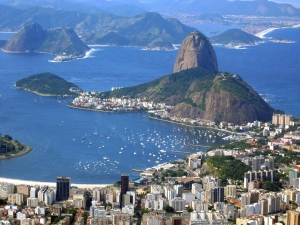 Blick vom Corcovado auf die Stadt Rio de Janeiro