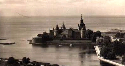 Schwarzweißbild vom Schloss Kalmar